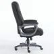 Кресло руководителя PREMIUM Solid HD-005, НАГРУЗКА до 180 кг, ткань, черное. Фото товара с разных ракурсов.
