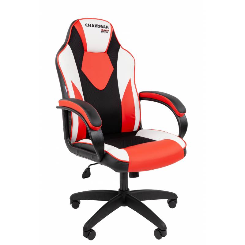 Игровое кресло Chairman Game 17 Россия экокожа черный/красный/белый главное фото